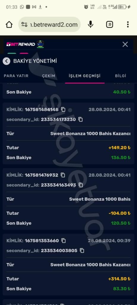 Betreward hesap oluşturma